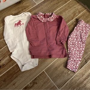Carters long sleeve bodysuit, sweatshirt and matching pants size 18 month